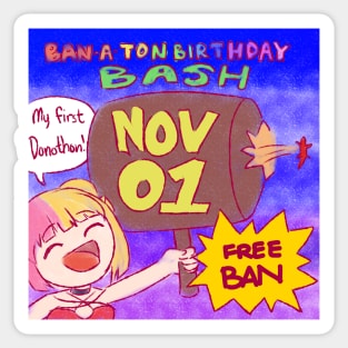 Ban-a-ton birthday bash Sticker